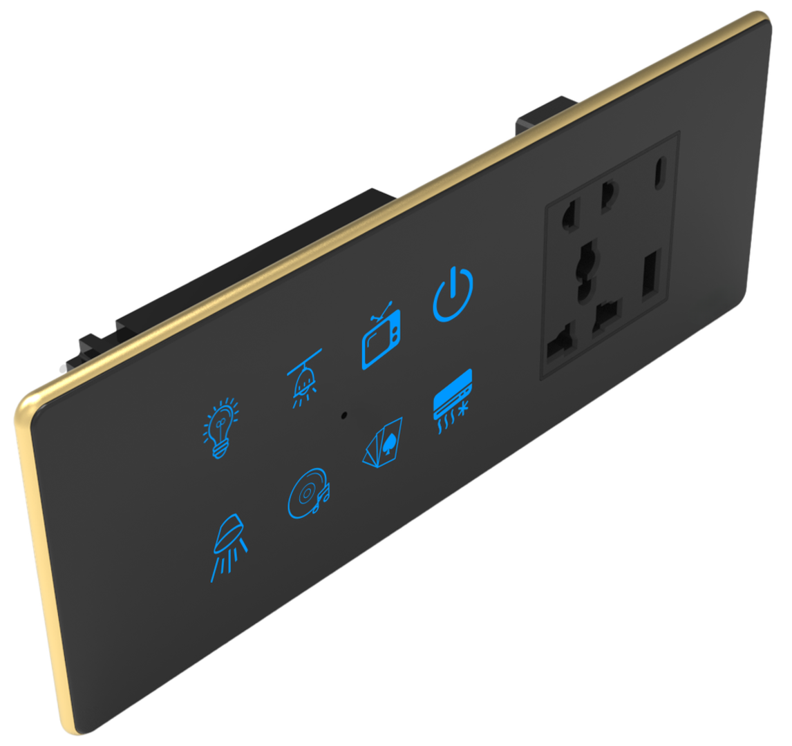 8-Channel Smart Touch Switch Board (Glass Finish)